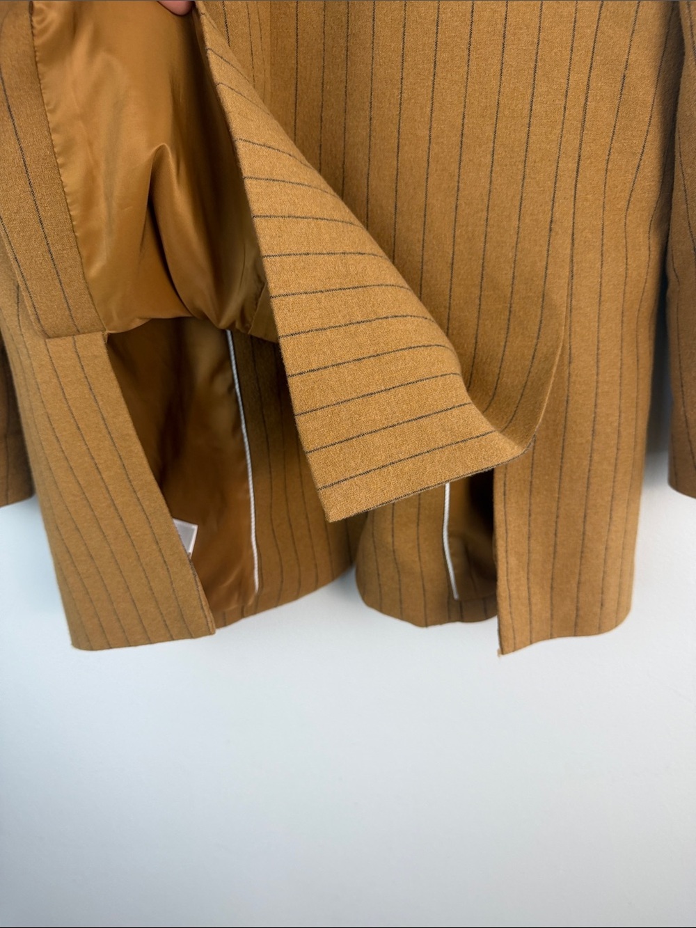 Madewell Bella Pinstripe Blazer Oversized Fit Size 4 Italian Wool Blend Office - Picture 12 of 16